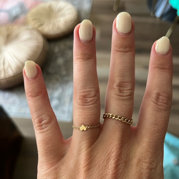 Zoe Chicco heart chain ring - Picture 2 of 4